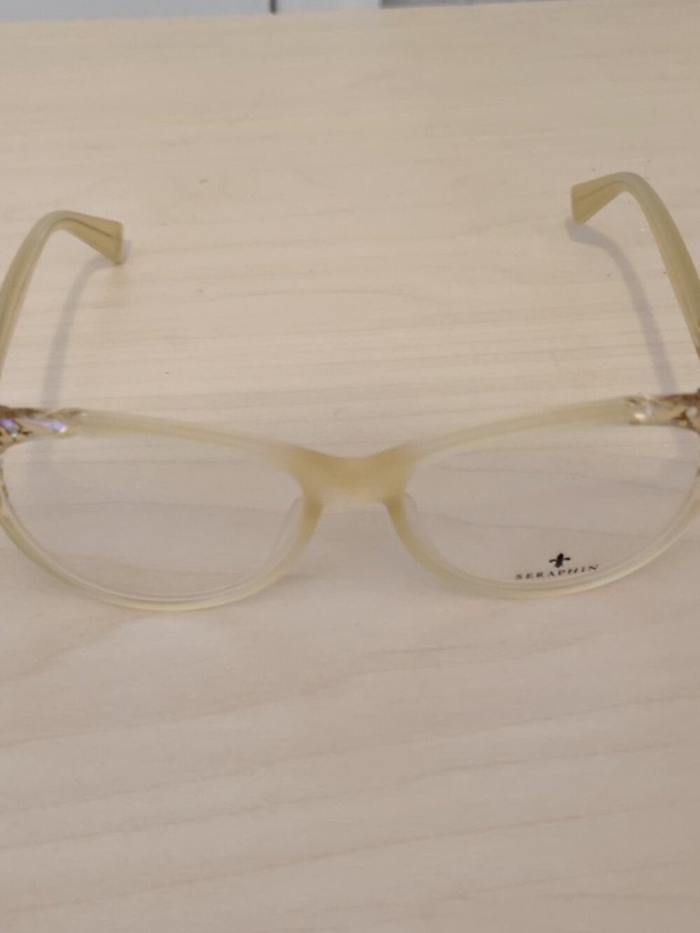 SERAPHIN Melrose 8239 Honey Cat Eye Eyeglasses Frame Japan 54-16-140 New